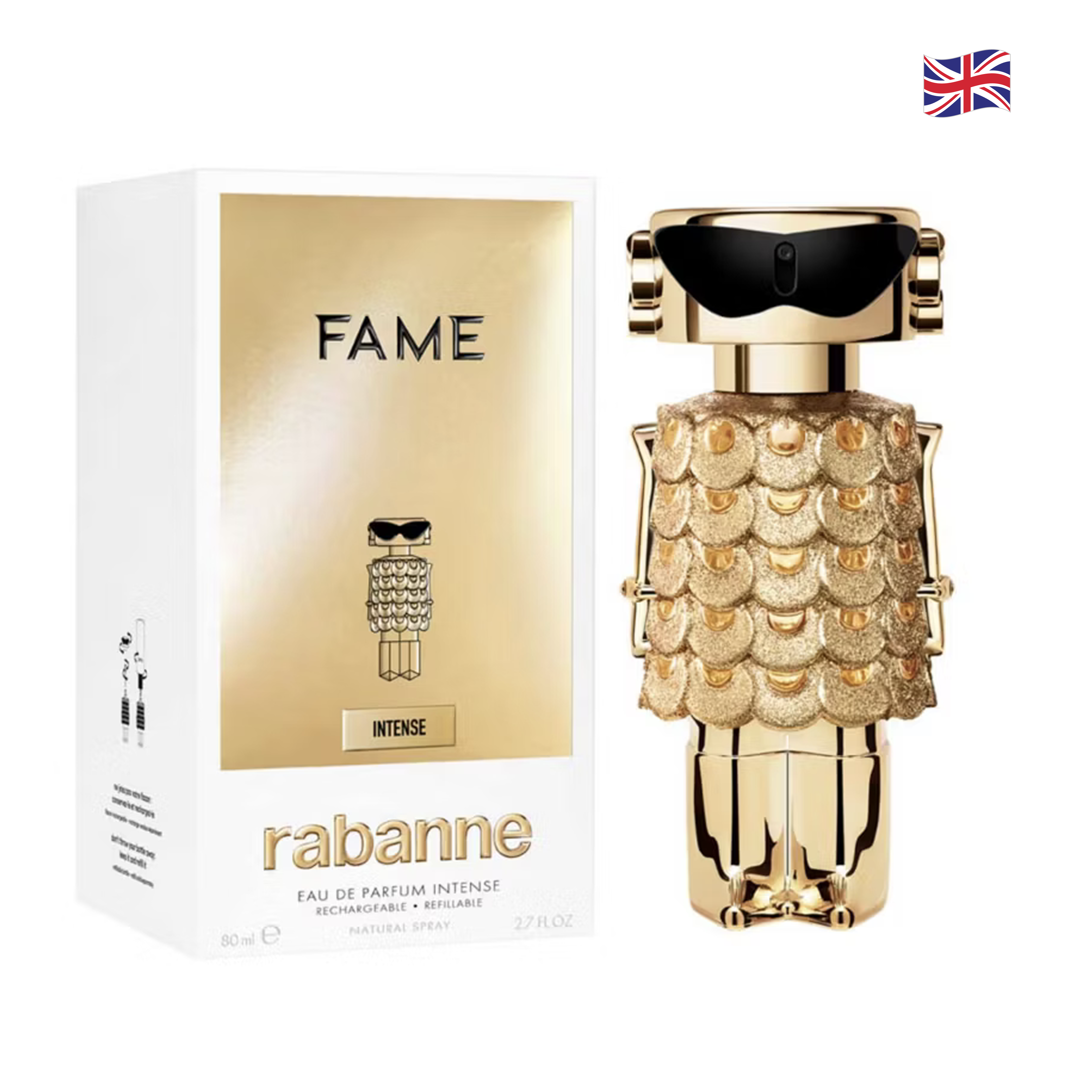 Paco Rabanne Fame 80ml Eau De Parfum Refillable Womens ✅ Brand New & Sealed